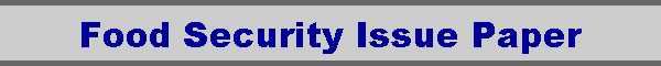 Food Security Issue Paper